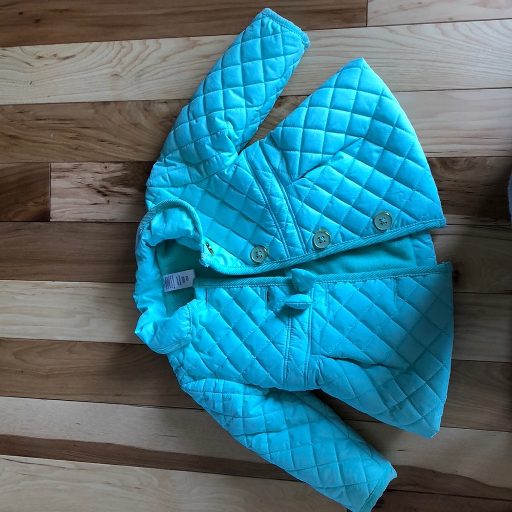 12 M Mint Colored quilted spring Jacket
